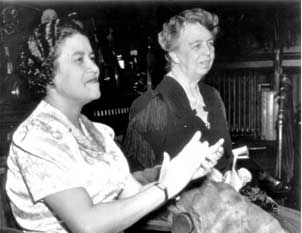 Crystal Bird Fauset with Eleanor Roosevelt.
